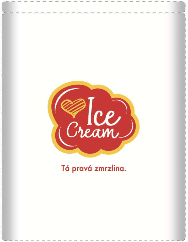 Stojan na servítky 17x17 s logom "I love Ice cream"