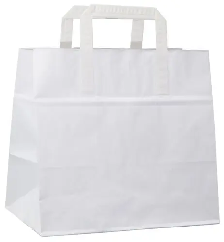 Papierová taška biela s uchom 225 ks